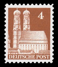 4 Pf Briefmarke: Historische Bauten (Dauermarkenserie)