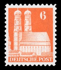6 Pf Briefmarke: Historische Bauten (Dauermarkenserie)