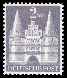 2 DM Briefmarke: Historische Bauten (Dauermarkenserie)