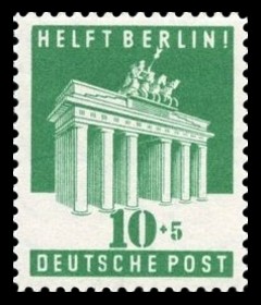 10 + 5 Pf Briefmarke: Berlin-Hilfe