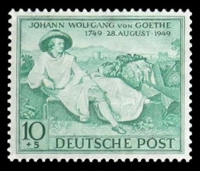 10 + 5 Pf Briefmarke: 200. Geburtstag Johann Wolfgang von Goethe