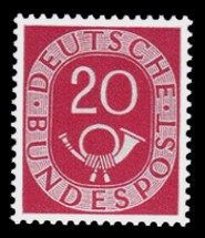 20 Pf Briefmarke: Posthorn