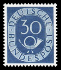 30 Pf Briefmarke: Posthorn 30 Pf Briefmarke: Posthorn