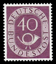 40 Pf Briefmarke: Posthorn 40 Pf Briefmarke: Posthorn