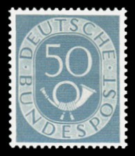 50 Pf Briefmarke: Posthorn 50 Pf Briefmarke: Posthorn