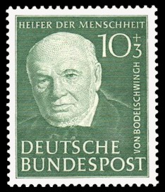 10 + 3 Pf Briefmarke: Helfer der Menschheit, 1951