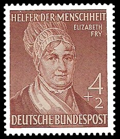 4 + 2 Pf Briefmarke: Helfer der Menschheit, 1952