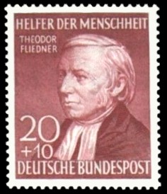 20 + 10 Pf Briefmarke: Helfer der Menschheit, 1952 20 + 10 Pf Briefmarke: Helfer der Menschheit, 1952