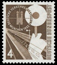 4 Pf Briefmarke: Deutsche Verkehrsausstellung München