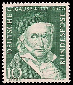 10 Pf Briefmarke: 100. Todestag Carl Friedrich Gauß