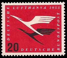20 Pf Briefmarke: Deutsche Lufthansa