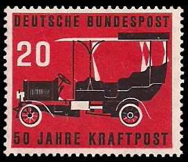 20 Pf Briefmarke: 50 Jahre Kraftpost