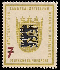 7 Pf Briefmarke: Landesausstellung Baden-Württemberg