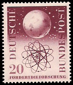 20 Pf Briefmarke: Fördert die Forschung 20 Pf Briefmarke: Fördert die Forschung