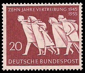 20 Pf Briefmarke: Zehn Jahre Vertreibung