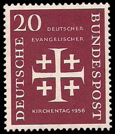 20 Pf Briefmarke: Deutscher Evangelischer Kirchentag 1956