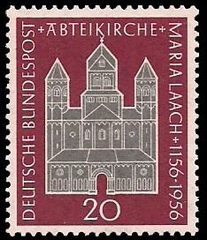20 Pf Briefmarke: 800 Jahre Abteikirche Maria Laach 20 Pf Briefmarke: 800 Jahre Abteikirche Maria Laach