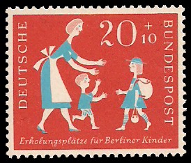 20 + 10 Pf Briefmarke: Erholungsplätze für Berliner Kinder
