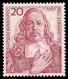 20 Pf Briefmarke: 350. Geburtstag Paul Gerhardt