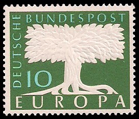 10 Pf Briefmarke: Europamarke 1957 10 Pf Briefmarke: Europamarke 1957