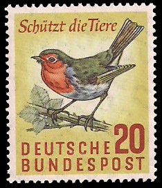 20 Pf Briefmarke: Schützt die Tiere