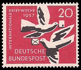 20 Pf Briefmarke: Internationale Briefwoche 20 Pf Briefmarke: Internationale Briefwoche