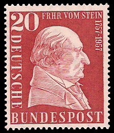 20 Pf Briefmarke: 200. Geburtstag FRHR. vom Stein 20 Pf Briefmarke: 200. Geburtstag FRHR. vom Stein