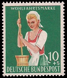 10 + 5 Pf Briefmarke: Wohlfahrtsmarke 1958