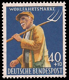 40 + 10 Pf Briefmarke: Wohlfahrtsmarke 1958