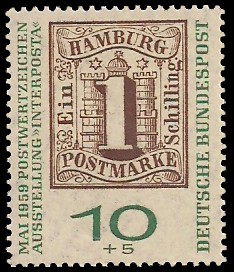 10 + 5 Pf Briefmarke: INTERPOSTA 10 + 5 Pf Briefmarke: INTERPOSTA