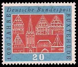 20 Pf Briefmarke: 1000 Jahre Buxtehude 20 Pf Briefmarke: 1000 Jahre Buxtehude