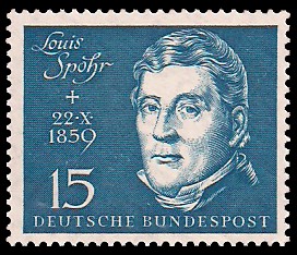 15 Pf Briefmarke: Einweihung der Beethoven-Halle zu Bonn