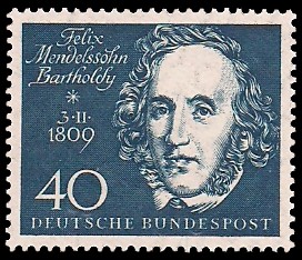 40 Pf Briefmarke: Einweihung der Beethoven-Halle zu Bonn