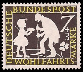 7 + 3 Pf Briefmarke: Wohlfahrtsmarke 1959