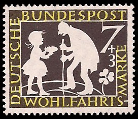 7 + 3 Pf Briefmarke: Wohlfahrtsmarke 1959 7 + 3 Pf Briefmarke: Wohlfahrtsmarke 1959
