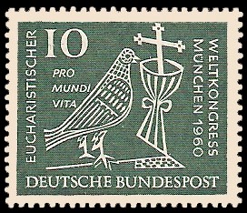 10 Pf Briefmarke: Eucharistischer Weltkongress