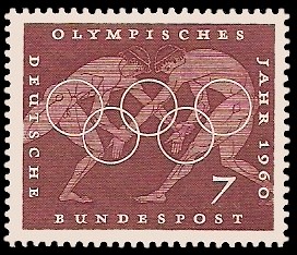 7 Pf Briefmarke: Olympisches Jahr 1960