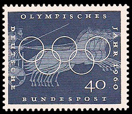 40 Pf Briefmarke: Olympisches Jahr 1960