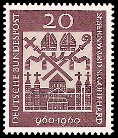 20 Pf Briefmarke: 1000. Geburtstag St. Bernward und St. Godehard