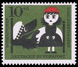 10 + 5 Pf Briefmarke: Wohlfahrtsmarke 1960, Märchen
