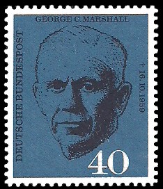 40 Pf Briefmarke: 1. Todestag George C. Marshall