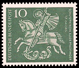10 Pf Briefmarke: Pfadfinder