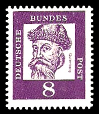 8 Pf Briefmarke: Bedeutende Deutsche 8 Pf Briefmarke: Bedeutende Deutsche