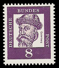 8 Pf Briefmarke: Bedeutende Deutsche