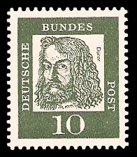10 Pf Briefmarke: Bedeutende Deutsche