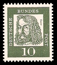 10 Pf Briefmarke: Bedeutende Deutsche 10 Pf Briefmarke: Bedeutende Deutsche