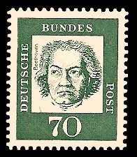 70 Pf Briefmarke: Bedeutende Deutsche