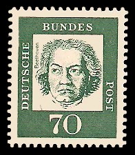 70 Pf Briefmarke: Bedeutende Deutsche