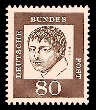 80 Pf Briefmarke: Bedeutende Deutsche
