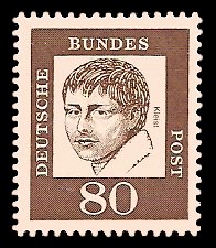 80 Pf Briefmarke: Bedeutende Deutsche 80 Pf Briefmarke: Bedeutende Deutsche